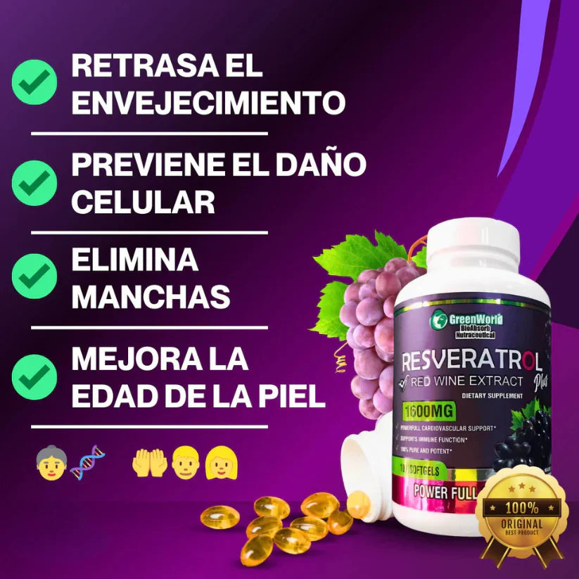 RESVERATROL 60 CAPSULAS EFECTIVO ANTIOXIDANTE