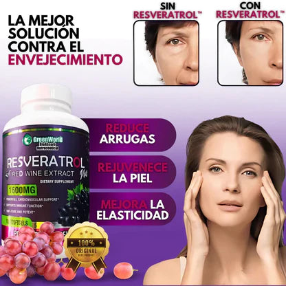 RESVERATROL 60 CAPSULAS EFECTIVO ANTIOXIDANTE